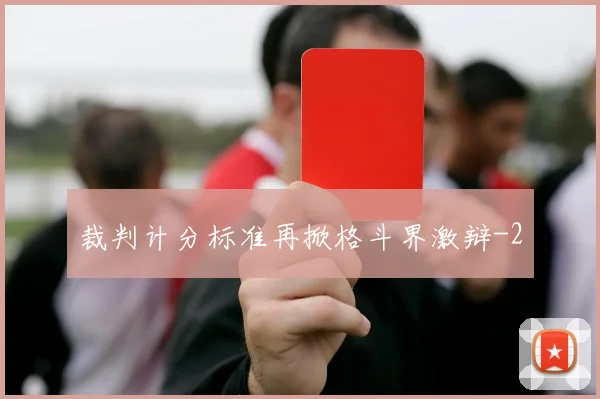 裁判计分标准再掀格斗界激辩